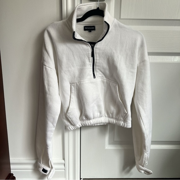 White cropped crew neck - Picture 1 of 3